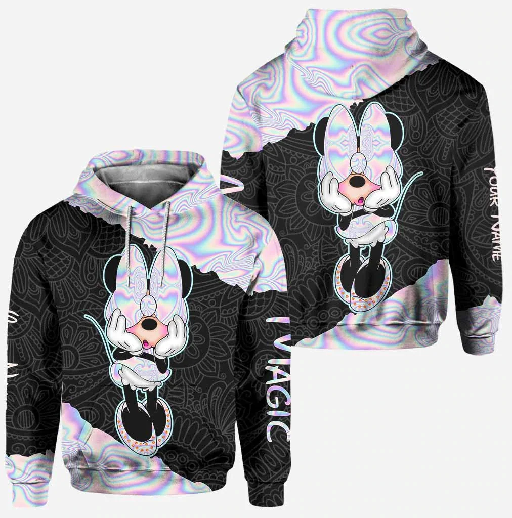 Disney Minnie Mouse 3D All Over Print Hoodie Disney 3D Hoodie Zip Hoodie