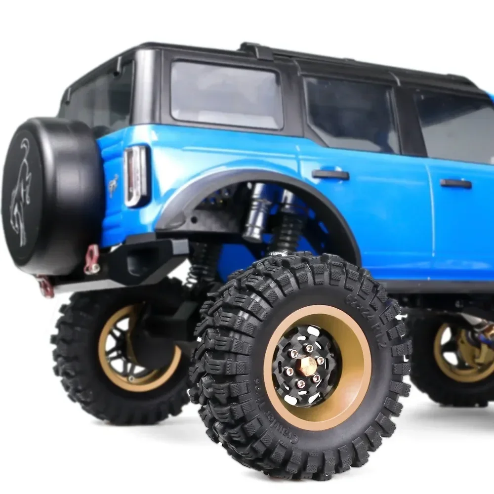 4個入り 62mm 1.2インチ カーボンファイバー ビードロック ホイール タイヤセット 1/18 1/24 RCクローラーカー TRX4M SCX24 AX24 FCX24 アップグレードパーツ用