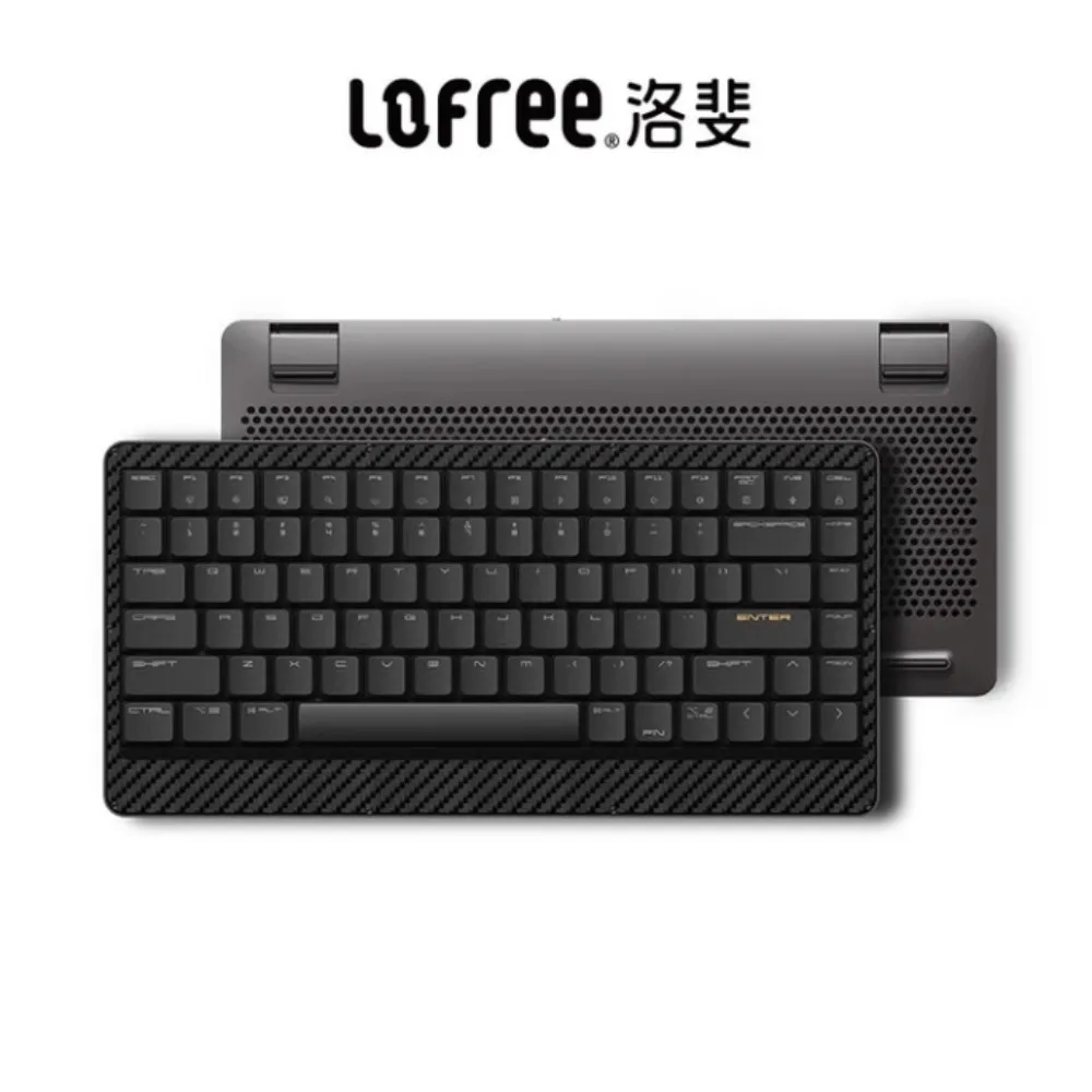 

Lofree EDGE84 Низкопрофильная механическая клавиатура из углеродного волокна Mg Alloy Wireless BT Type-c Проводная 485±15g Легкая тонкая портативная офисная клавиатура