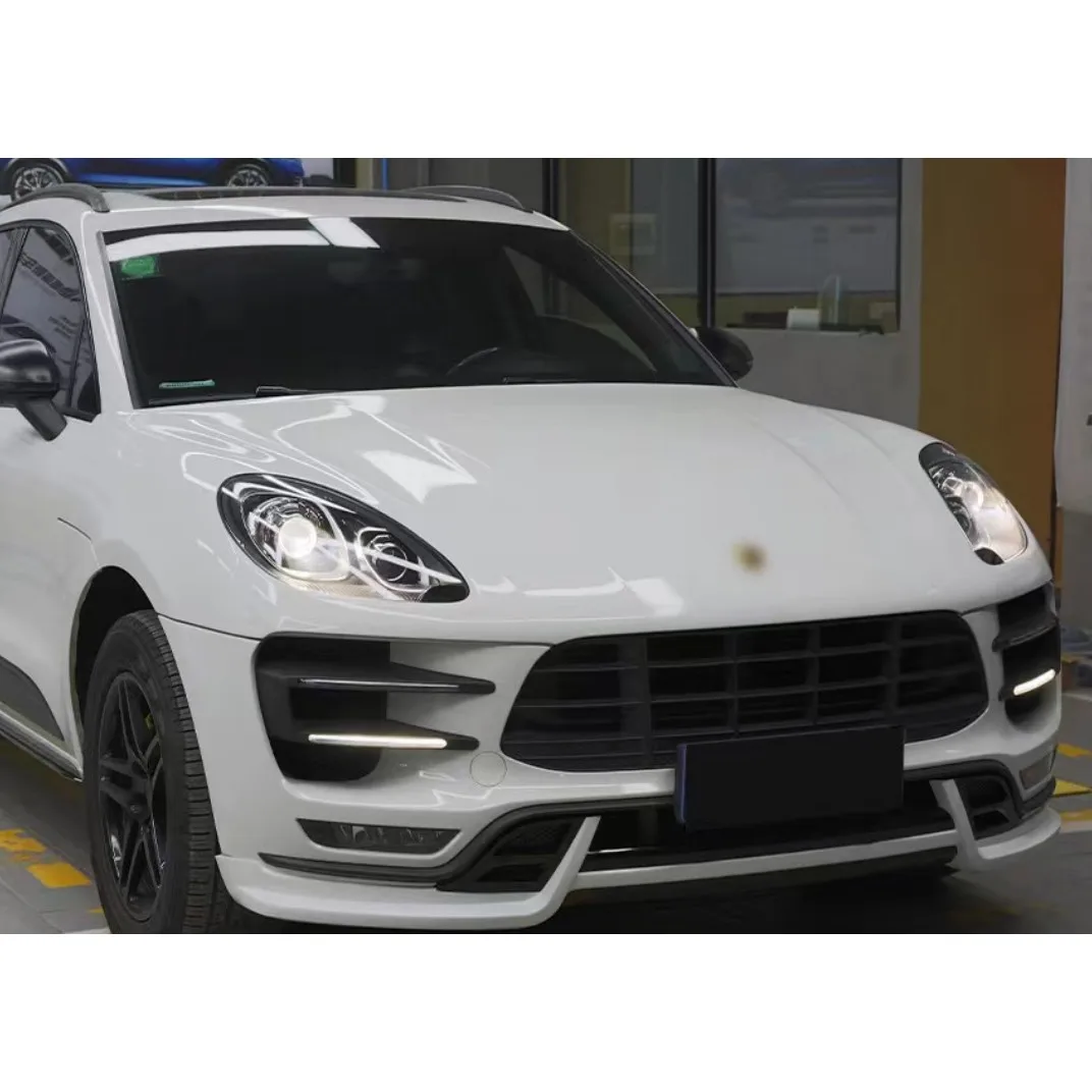 Car accessories for Porsche Macan to Turbo body kit TKT 2014-2017 front bumper grille front lip rear diffuser side skirts