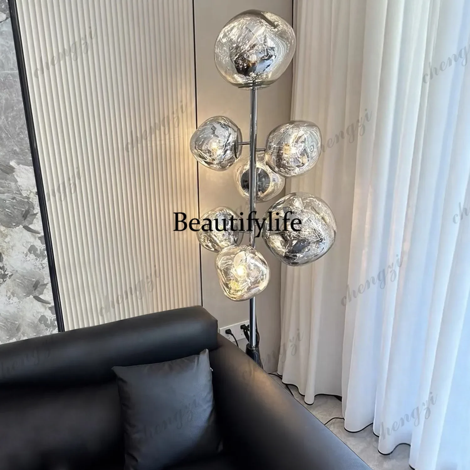 DD182Floor lamp, Italian minimalist light luxury bedroom creativity next to the sofa in the living room, high-end vertical lamp