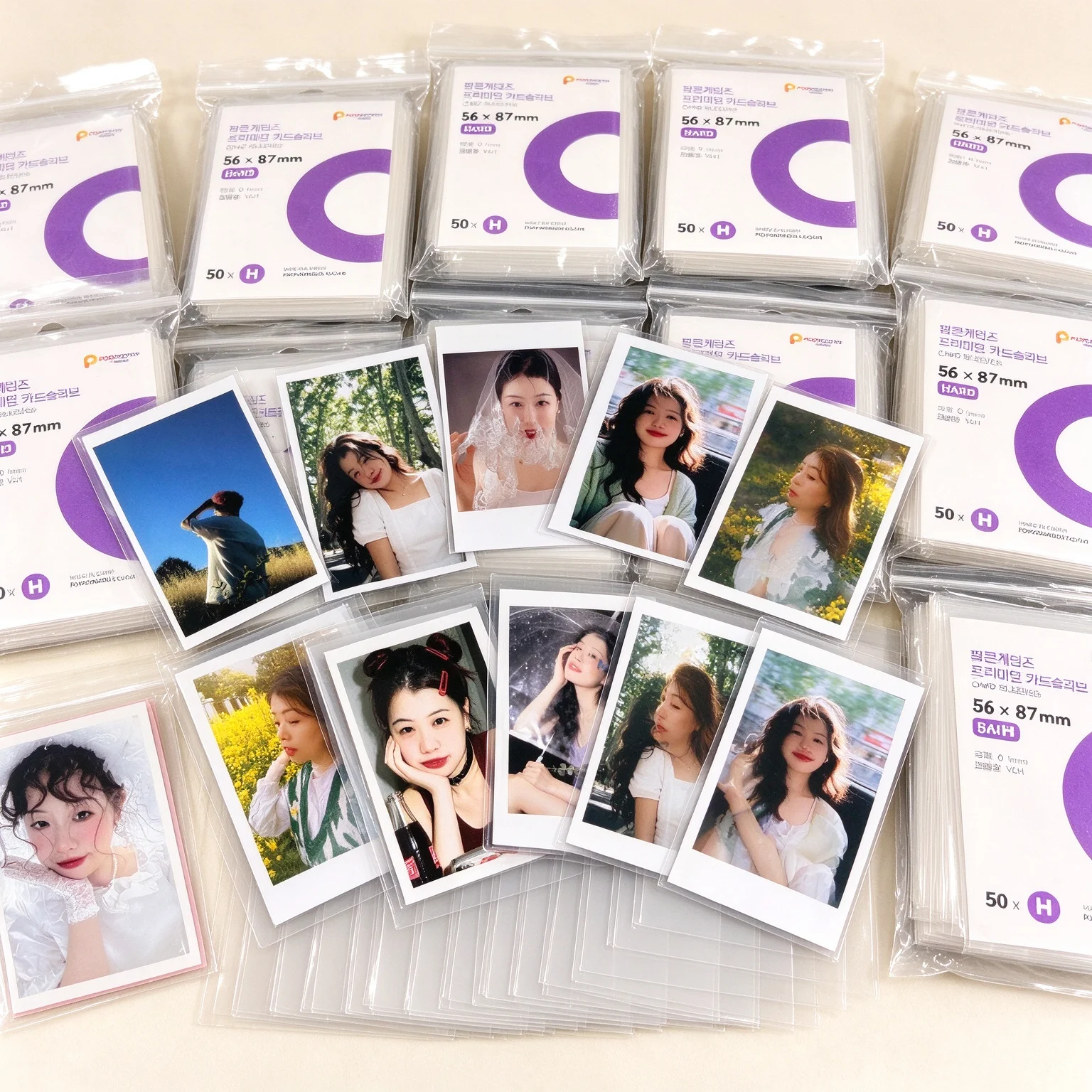 50Pcs 56x87mm Hard Photo Card Sleeves Clear Acid Free CPP Anti-Scratch Kpop Photocard Holder Protector Film Album Binder