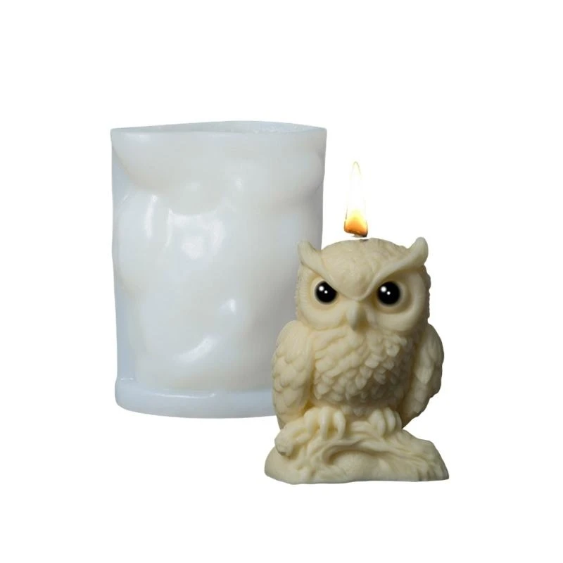 Owl Figurine Mold Mould Silicone Mold for Handmade Projects Desktop Decoration Mould Jewelry Tool
