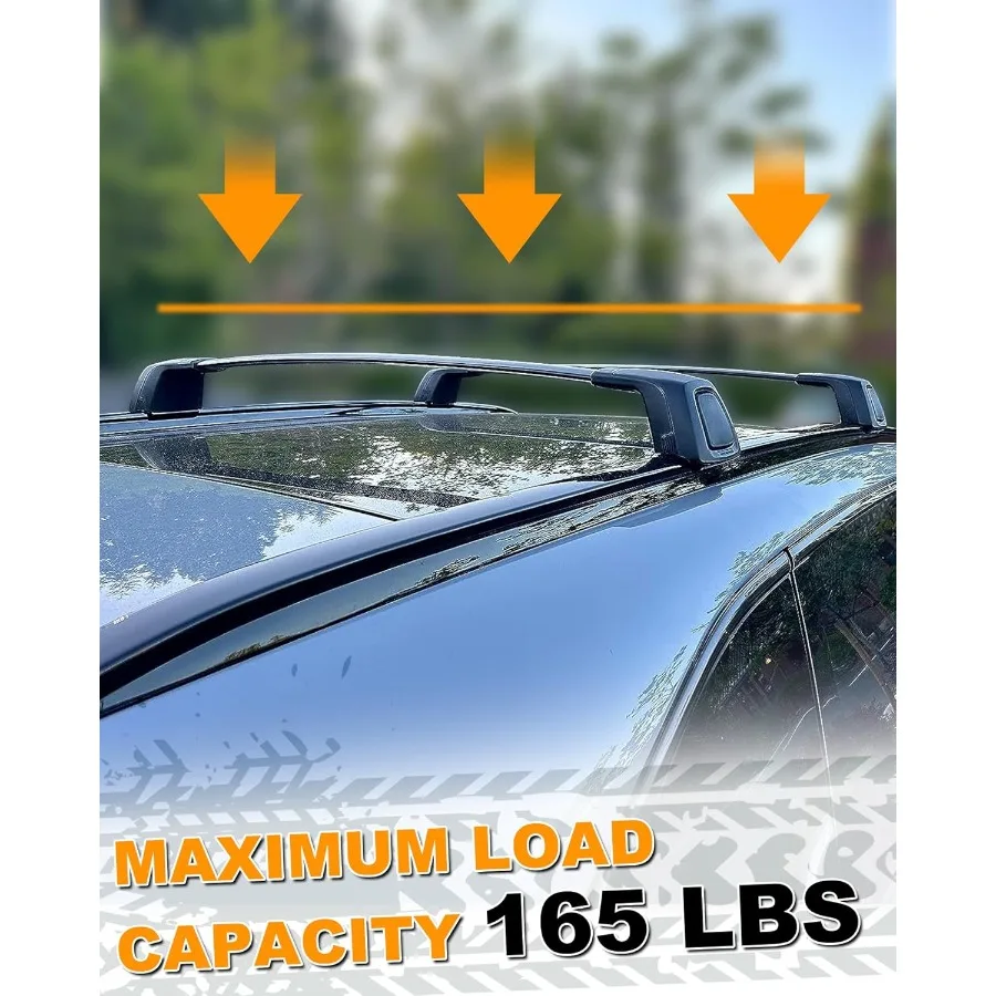 ترقية العارضة صالح ل سانتا في 20192023 مكافحة سرقة حامل سقفي السكك الحديدية عبر القضبان للأمتعة كاياك دراجة تزلج على الجليد Skiboard #5