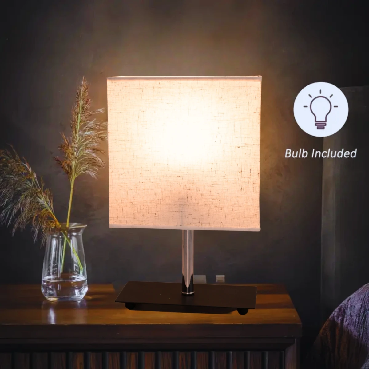 

Nordic classic switch button soft warm light simple linen desk lamp bedroom bedside study hotel USB light