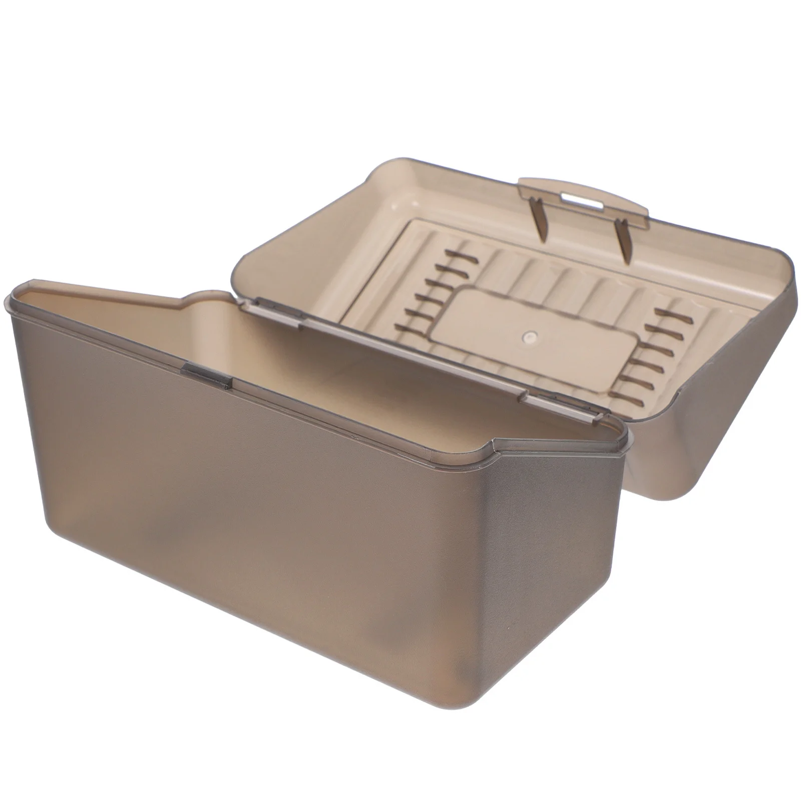 صندوق بطاقات العمل، مادة PP ممتازة، مستلزمات مكتبية متينة، منظم بطاقات سطح المكتب، تصميم أنيق، قاعدة غير قابلة للانزلاق، بطاقة عمل