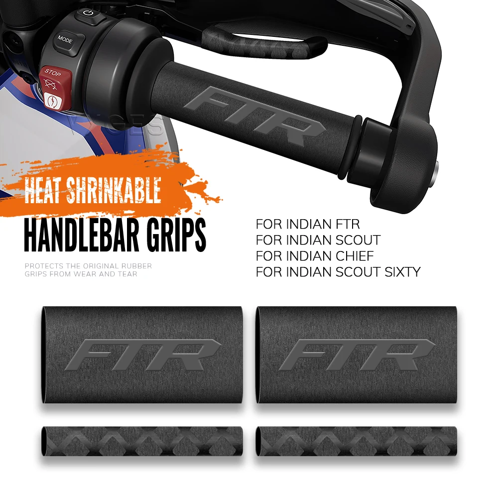 Motorcycle Heat Shrinkable Handlebar Grips For Indian FTR Scout Chief Scout Sixty Clutch Brake Lever Cover Non-slip Grip Glove