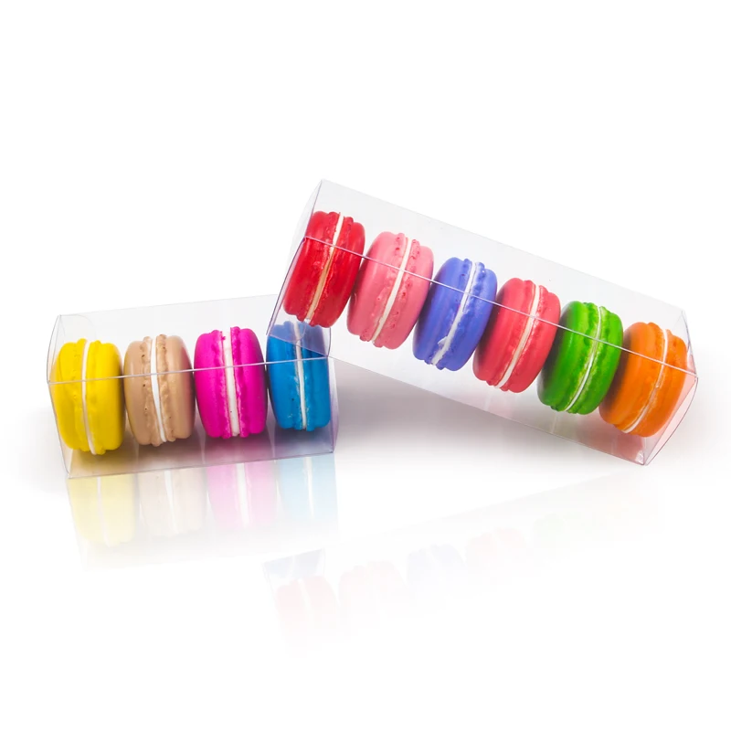 10 00piece.Custom.macaron plastic packaging Transparent Food Safe Plastic Macaron Favor Box