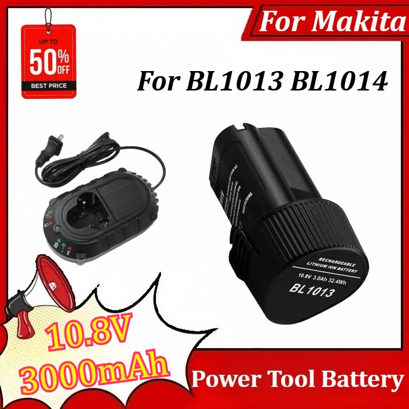 

10.8V 3000mAh Li-ion Rechargeable Battery for Makita BL1013 BL1014 Power Tool Battery