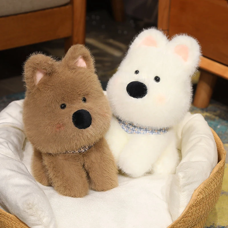 1Pc 10/25/35/45CM Cute Plush West Highland Dog Plush Toy White Terrier Dolls Stuffed Soft Kawaii Toy for Birthday Xmas Gifts