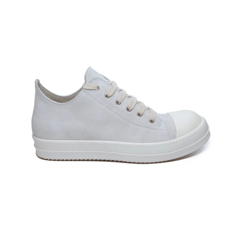 for ROG RO 25ss new grey suede cowhide low-top shoes straps laces thick shoelaces men and women