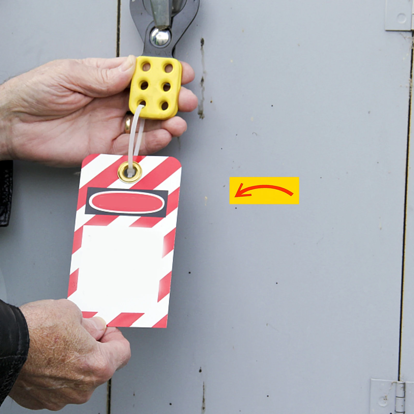 15 Pcs Indication Tag Weatherproof White Stickers Labels Direction Arrows Safety Sign Right Self-adhesive