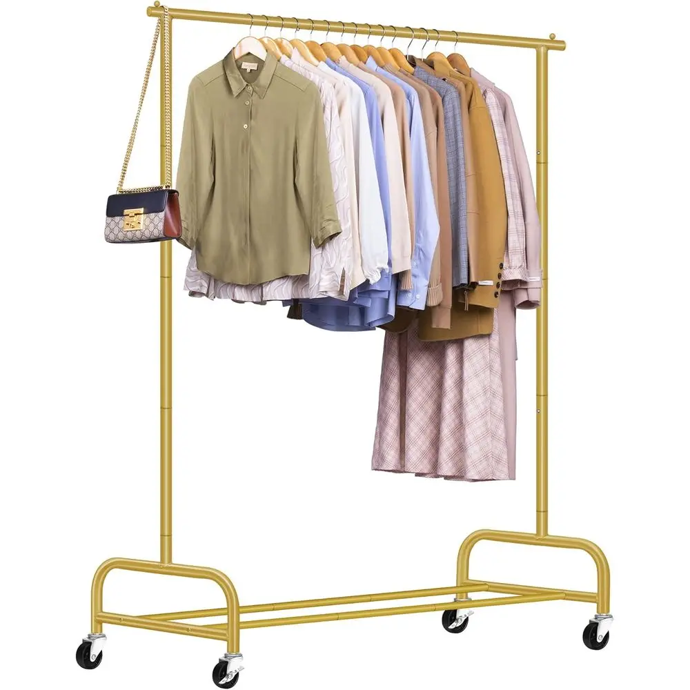 

Heavy Duty Clothes Racks, 43 Wide Rolling Garment Rack Metal Wardrobe Rack with Wheels Closet Hanger Rack for Coats, Shirts