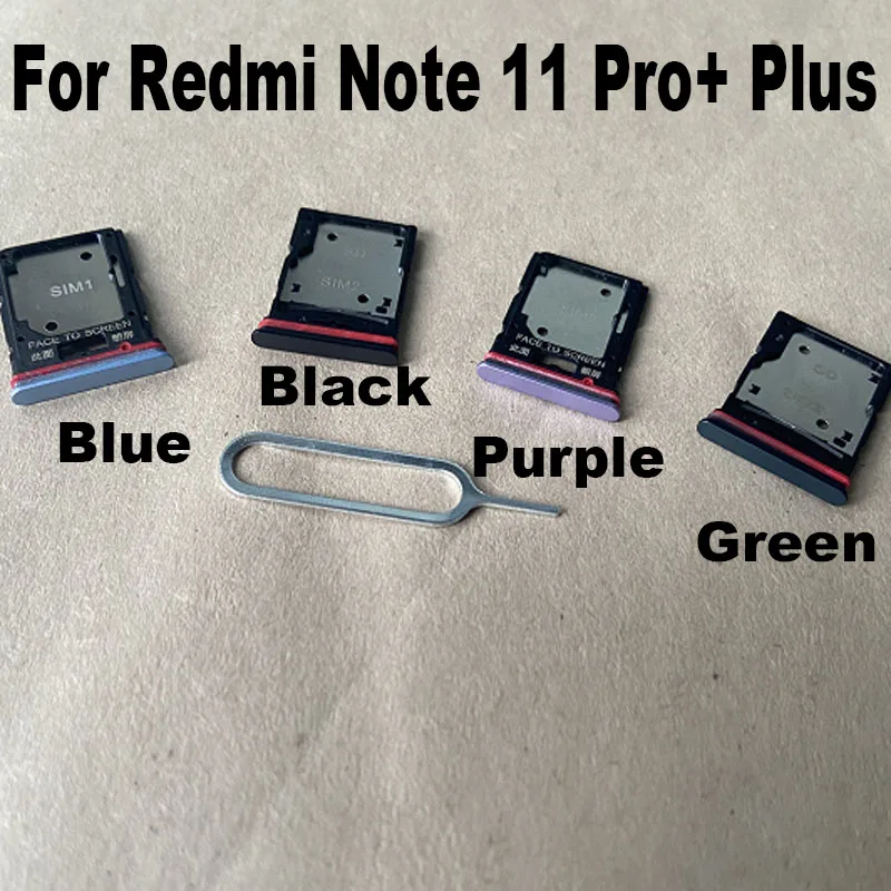 New For Xiaomi Redmi Note 11 Pro + Plus 5G Sim Card Tray Slot Holder Socket Adapter Connector Repair Parts