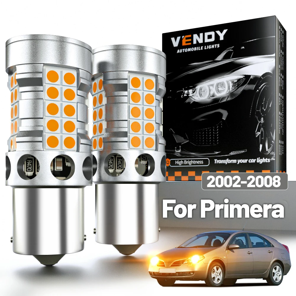 

2 шт. светодиодные указатели поворота для Nissan Primera 2002-2008, поворотные фонари 2003 2004 2005 2006 2007, аксессуары Canbus