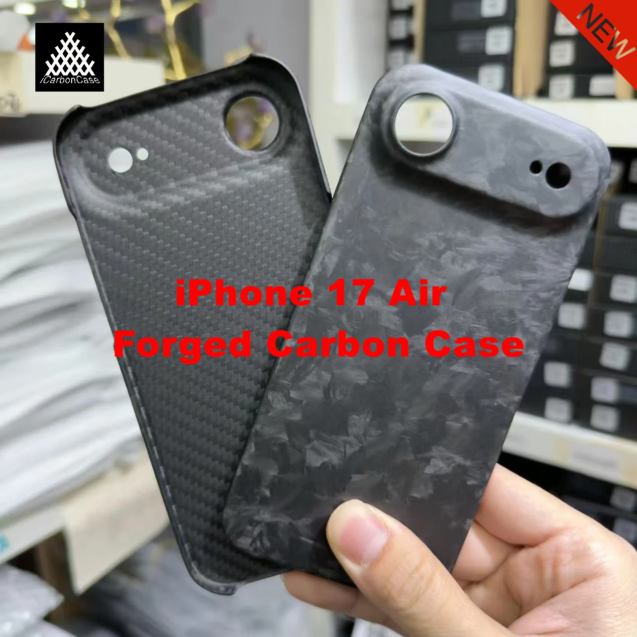 

100% Натуральный Кованый Карбоновый Чехол для Нового iPhone 17 Air, Матовый Черный, из Сухого Карбона, Ультралегкий, Жесткий, Тонкий, Защитный Чехол-Футляр для iPhone Air