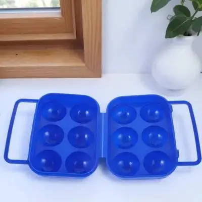 

6 Grids Portable Case Pp Lightweight Camping Egg Carrier, Outdoor Picnic Travel Egg Box, Fridge Organizer Container, Hiking