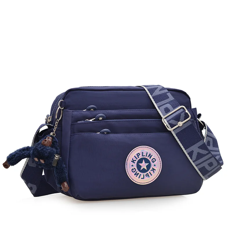 Trendy Women's Lightweight Crossbody Backpack - Spring-Summer, Multi-Zipper, Large-Capacity, Waterproof Shoulder Bag