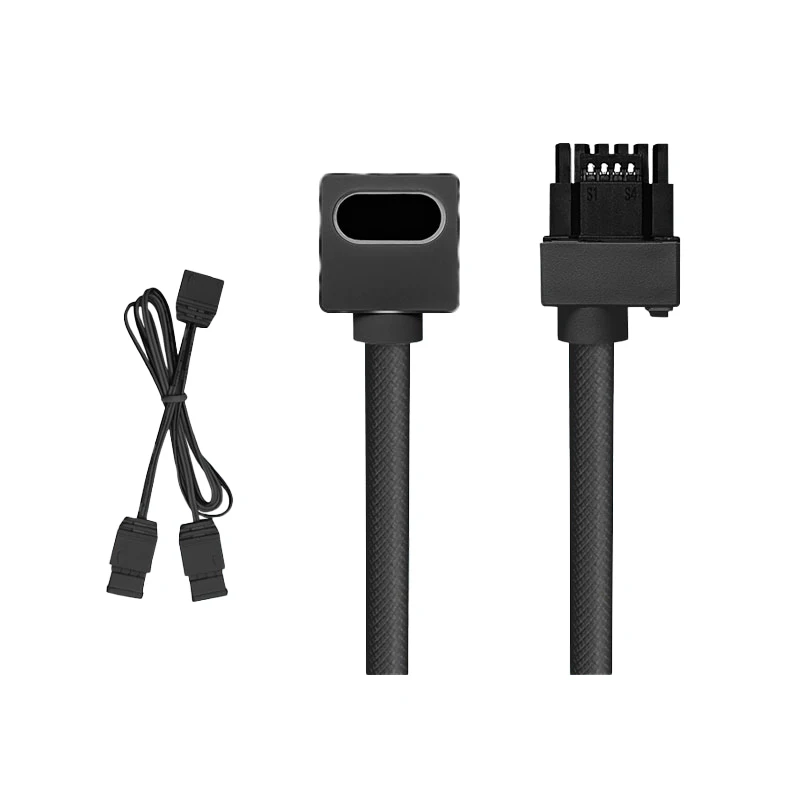 UPSIREN GPU16PIN Modular Cable 12VHPWR ARGB With 5V 3Pin 18AWG 90° Right-Angle Male to Male Design 5090 / 3070 is Not Applicable