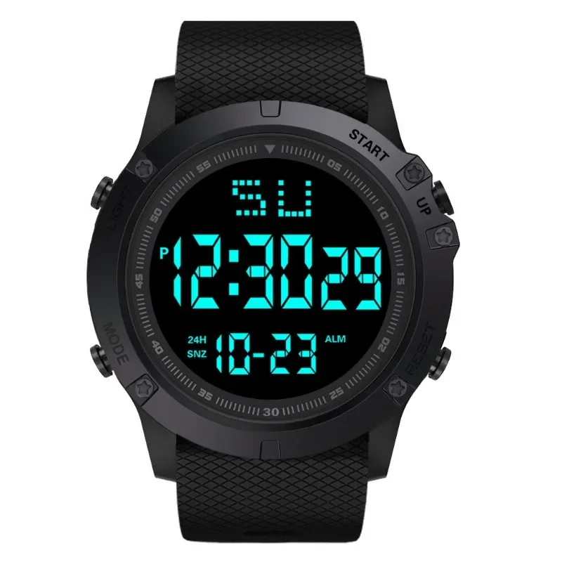 Men Sport Watch Multifunction Cadet Combat Watches Waterproof Luminous LED Digital Kids Big Dial Student Electronic Watch