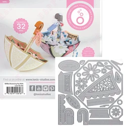 Springtime Umbrella Dies Metal Cutting Dies Decorating Scrapbook DIY Paper Card Album Mould Embossing Craft 2025 New Arrival
