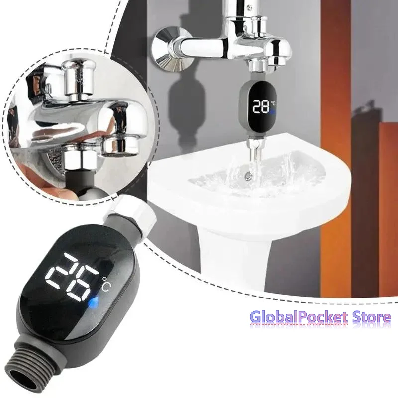 [TG823]Faucet Water  Touchable Screen Tub Water Temperature Monitor LED Display Shower Bathing Temperature Meter Baby Care