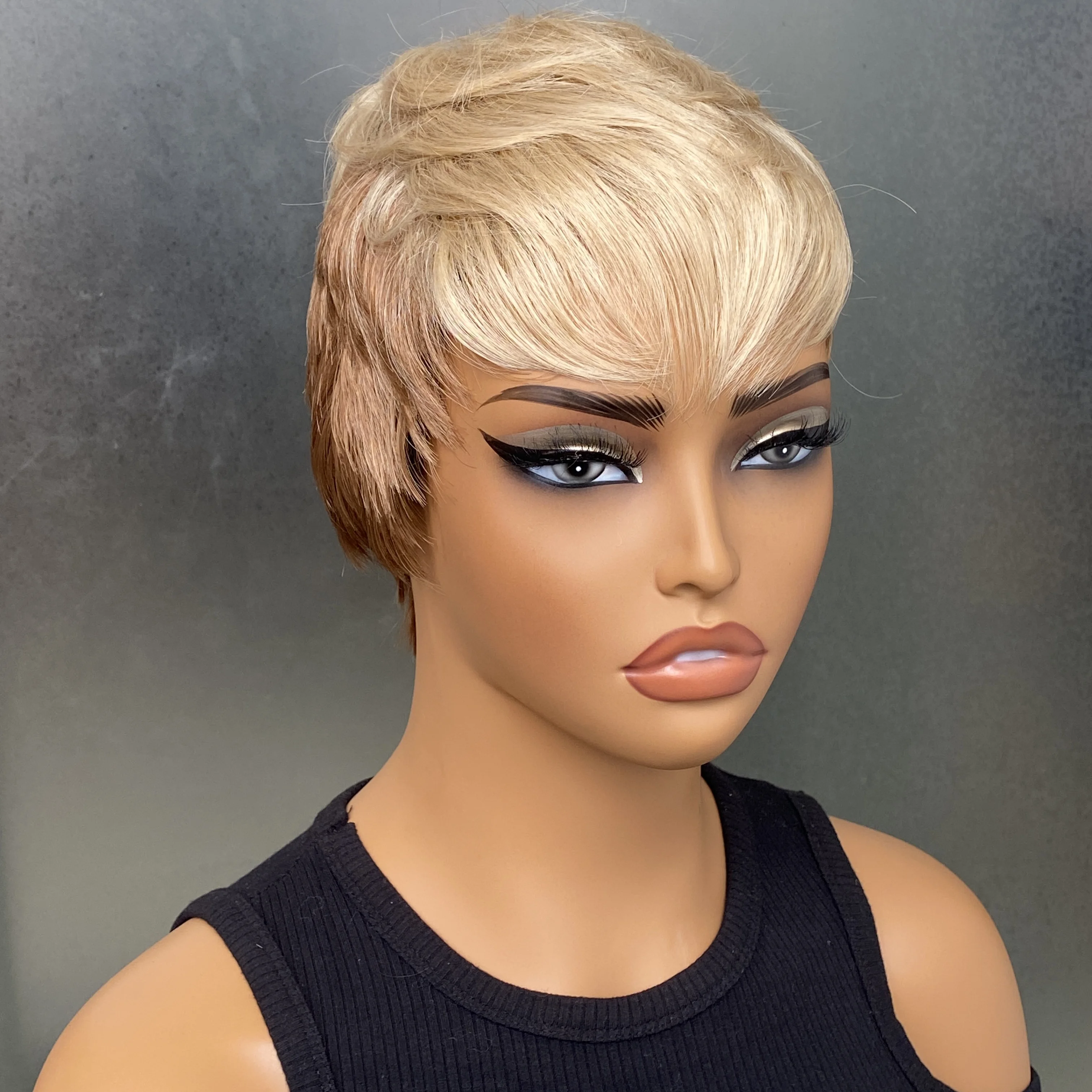 Pixie Cut Wig Short Synthetic Wigs For Black Women Natural Synthetic Short Blond Wigs