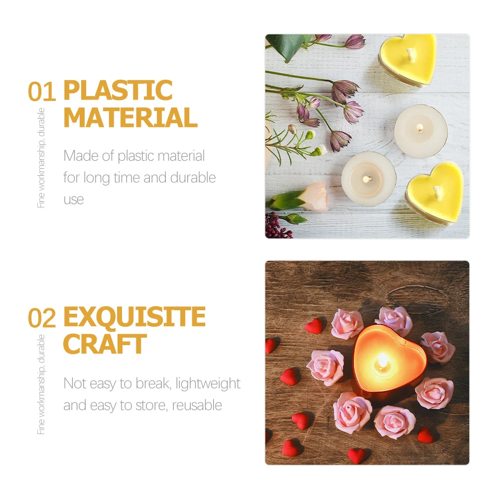 1 مجموعة DIY على شكل قلب صندوق حاوية بلاستيكية صنع قالب تذويب الشمع لديكور المنزل قالب تذوب الشمع لتقوم بها بنفسك أداة