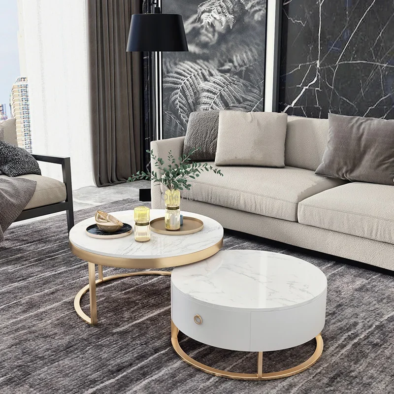 Corner Lounge Round Coffee Table Vanity Luxury Unique Laden Dining Mobile Dressing Table Nordic Mesas De Centro Sala Furniture