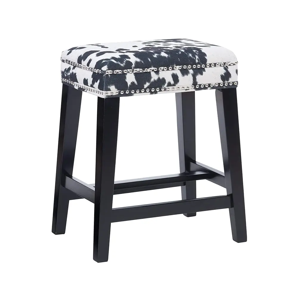 

Harlow Bla Cow Print Backl Counter Stool By