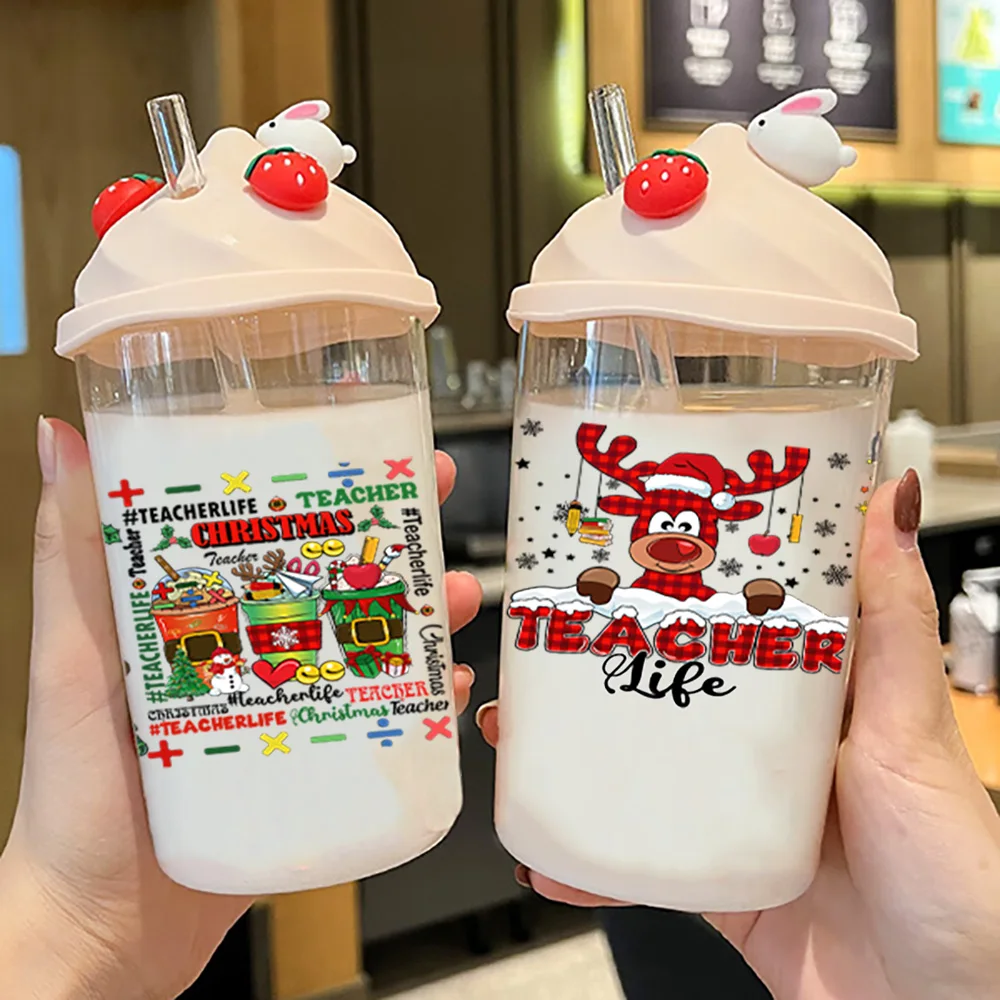 Christmas easy to peel off waterproof DIY sticker 3D transfer uvdtf crystal sticker 16 oz uvdtf cup cover, suitable for  glasses