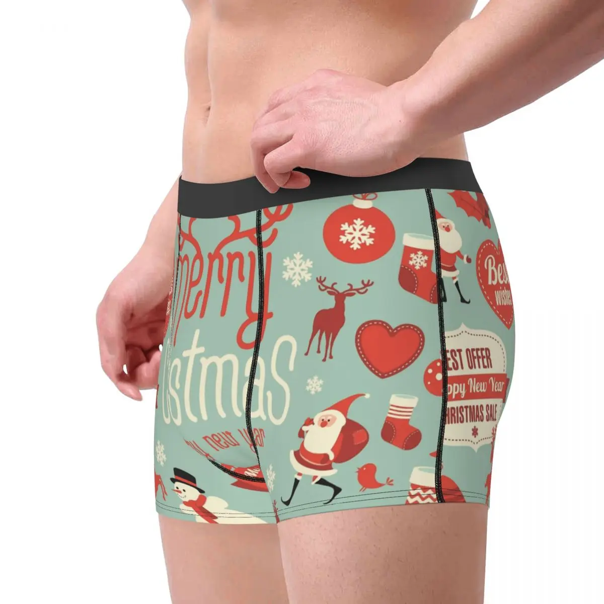 Christmas An Important Christian Festival Commemorating The Birth Of Jesus Christ Snowman Underpants Homme Panties Men's