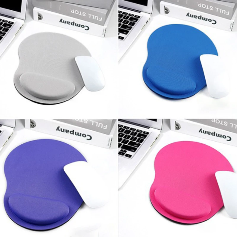 Solid Color EVA Support Wristband Mouse Mat Pad Mouse Pad With Wrist Rest For Laptop Mat Anti-Slip Gel Wrist For Laptop Computer