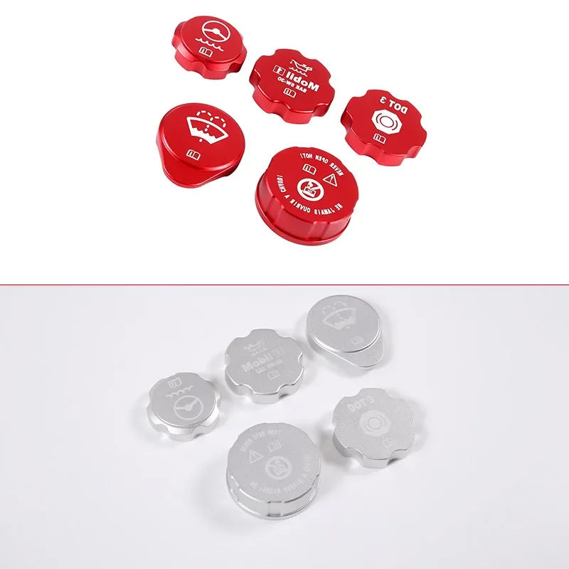 For Chevrolet Corvette C6 2005-2013 Aluminum Silver/Red Car engine room oil cap Fluid Reservoir Water Tank Cover Car Accessories