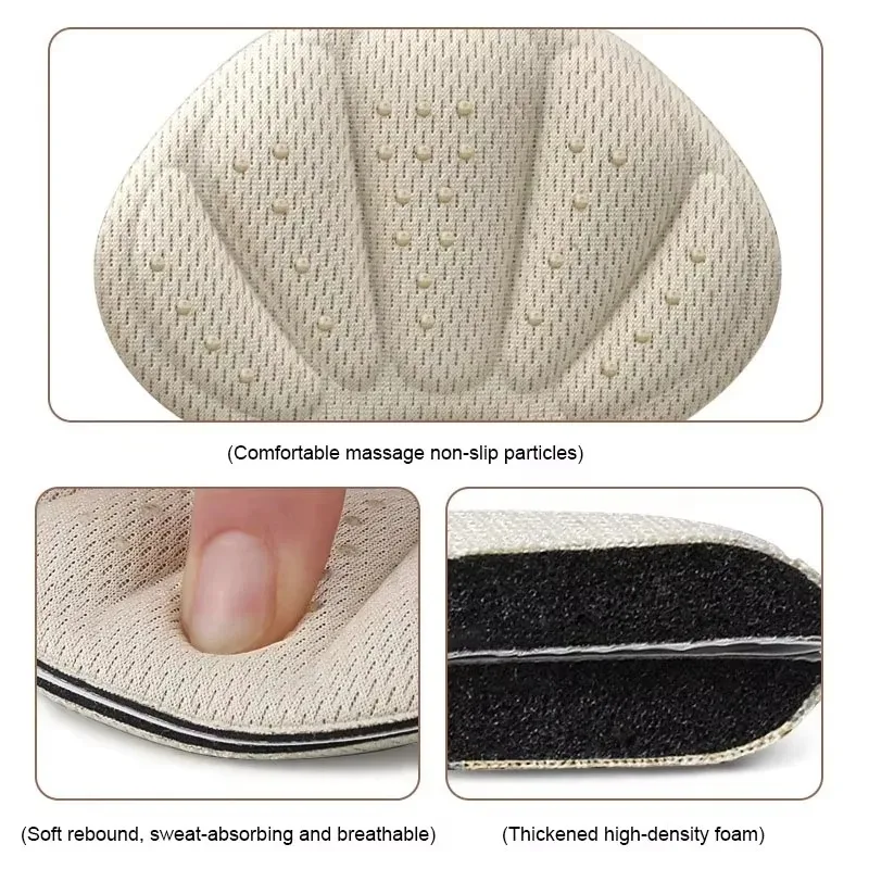 สติกเกอร์ส้นรองเท้าผ้าใบ Heel Protection Feet Pads บรรเทาอาการปวดลดขนาดรองเท้าลื่น Insoles T-Shaped Foot Care Pad รองเท้าส้นสูง