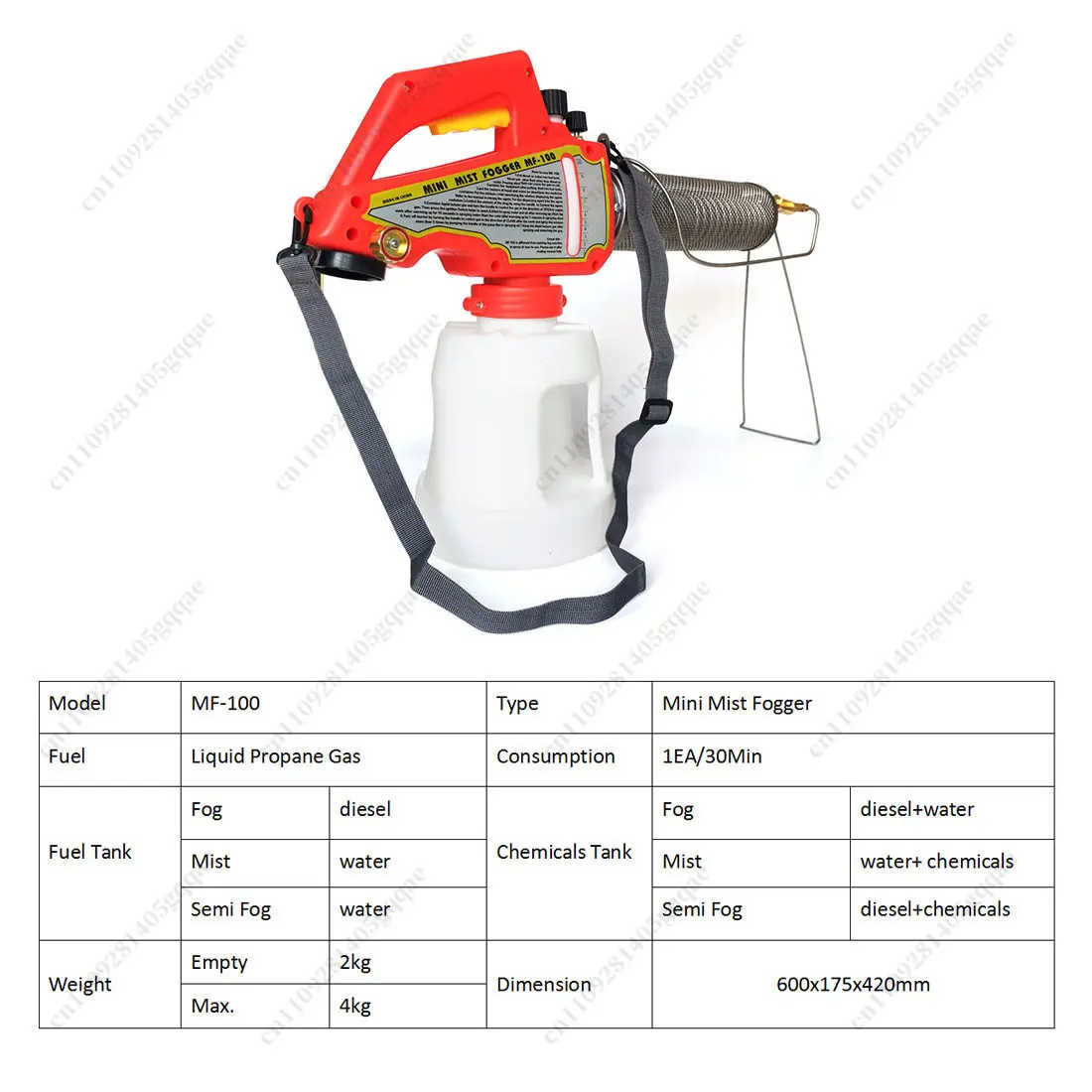 MF100, Mini-Nebelgerät Gartenmaschine Mückenabwehrmittel 3kg (6,7lb) – Detail 6