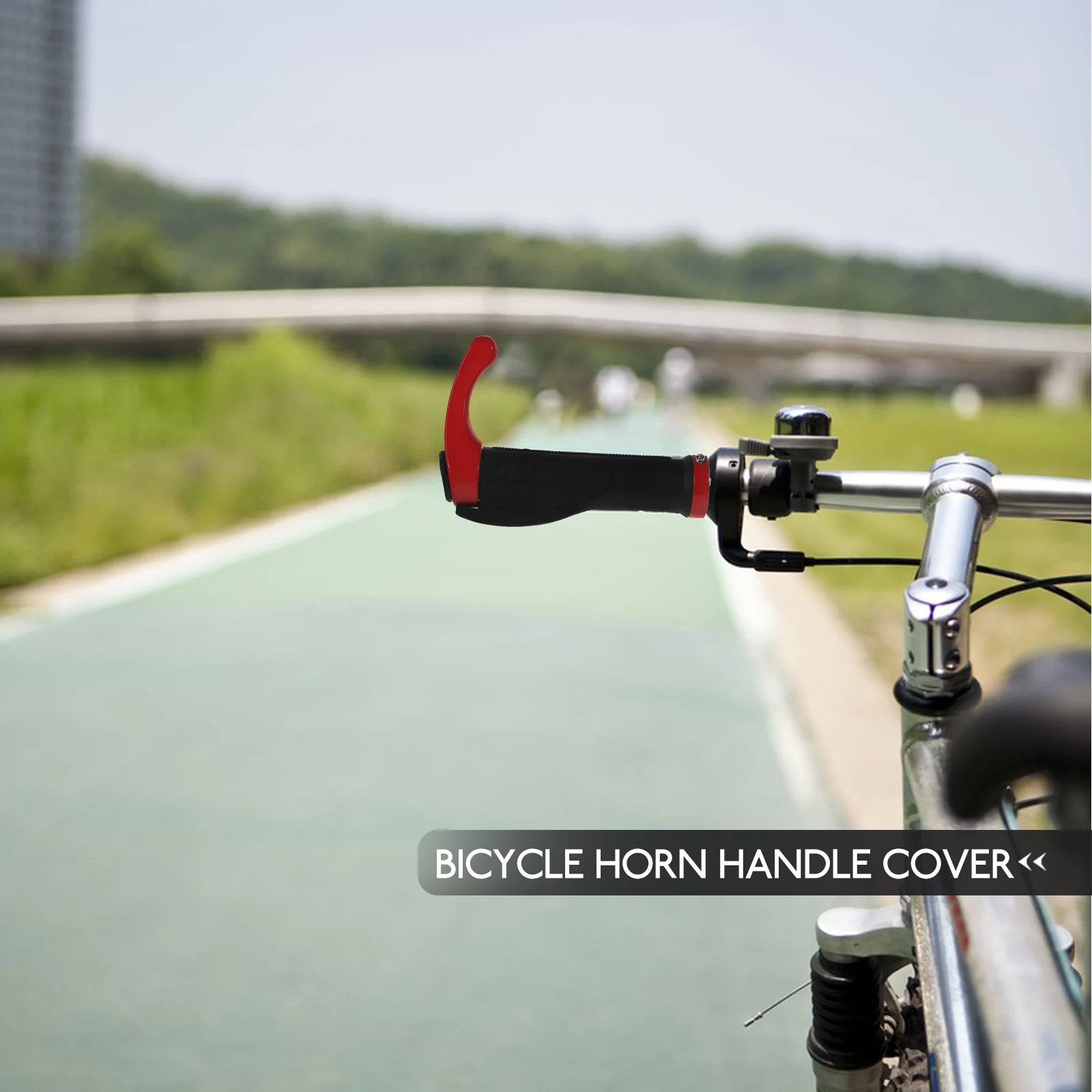 

Ergonomic Mountain Road Bike Anti- -on Ox Horn Bar End Handlebar Grips Red 1400x450x300cm 550x177x118in