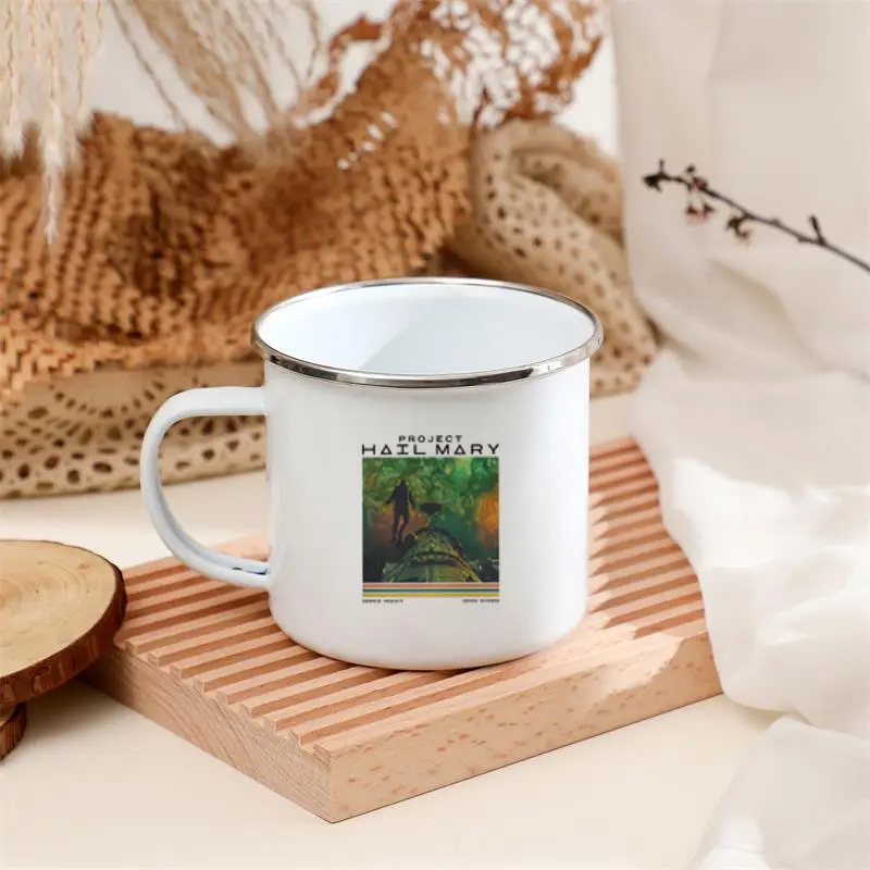 One 12-Ounce Metal Enamel Project Hail Mary Space High Quality Water Cup Large Capacity Coffee Cups Sci-Fi Book Lover Gift
