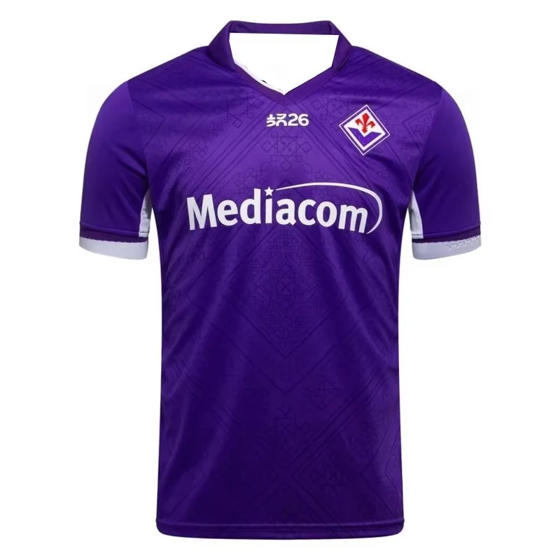 FamilyMatching 2026-27 New Fiorentina Men Football Jersey 3D Print Y2K Oversized T-shirt Suitable for Daily and Training Wear