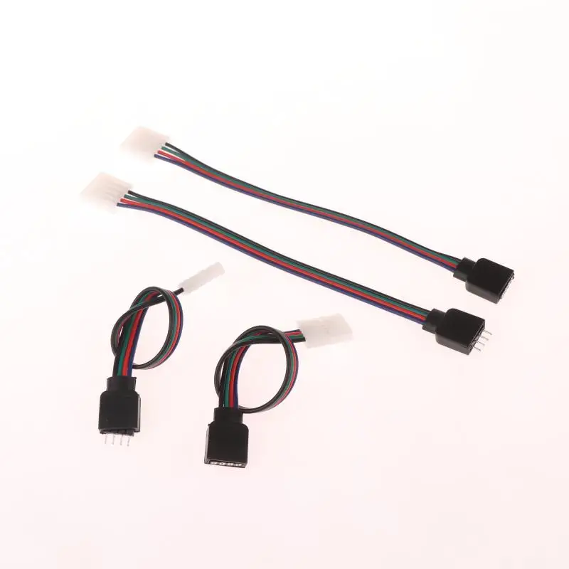 جديد 1/5 قطعة 4 موصل موصل ل RGBW شرائط ليد 16.5 سنتيمتر RGB 4 دبوس LED قطاع موصلات الضوء قطاع إلى محول الطاقة