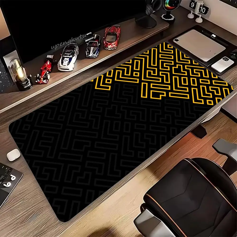 

Geometric lattice Mouse Pad XXL Desk Mat 900x400 Kawaii Computer Desk Accessories Mouse Mat Big Mousepad Gamer Rubber Pads