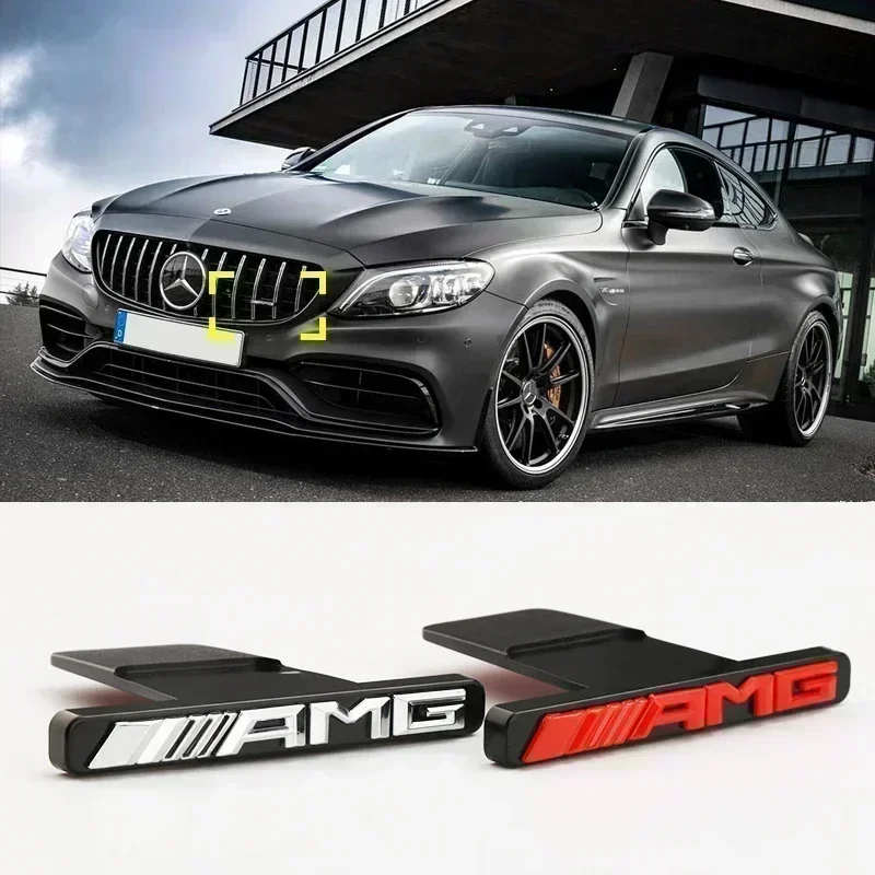 Car Hood Front Grill Emblem Logo Sticker Badge for Mercedes Benz AMG GLA GLC GLE GLS GT A C E G Class W177 W210 W211 E53 G63 GT