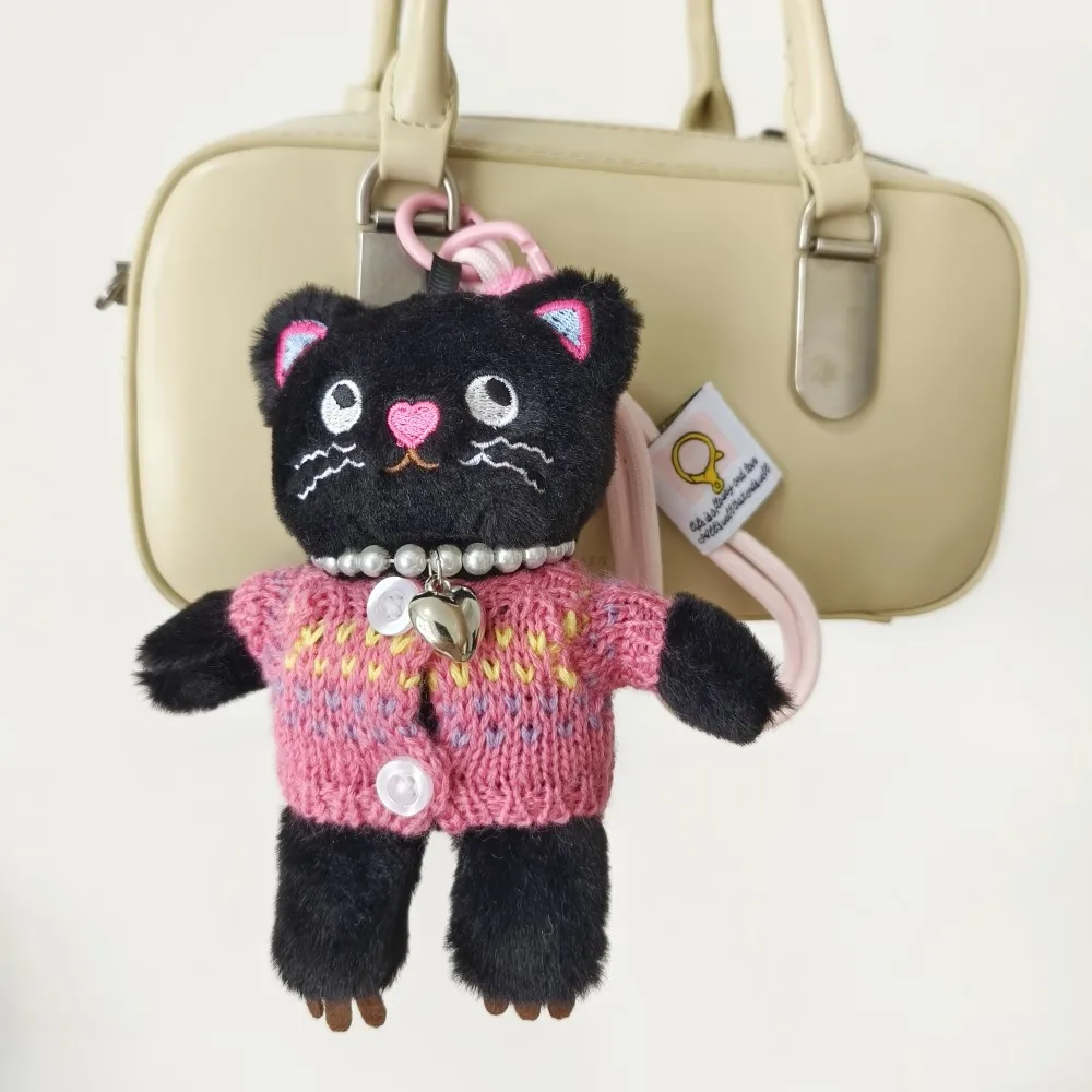 15cm Kawaii gatto peluche portachiavi carino zaino peluche ciondolo animali portachiavi auto accessori ragazza donna borsa decorazioni bambole