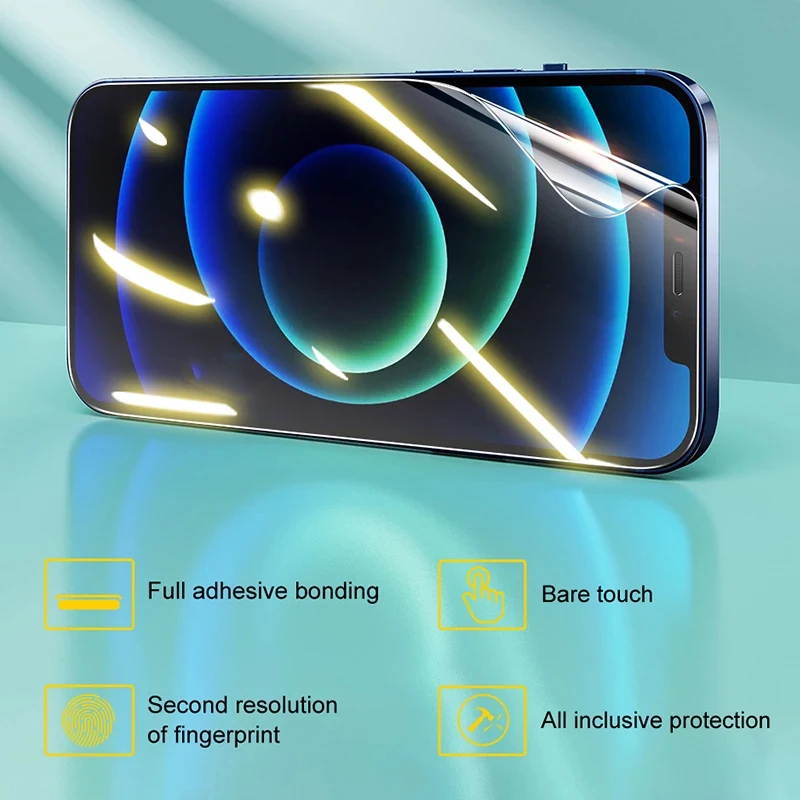 3Pcs Soft Hydrogel Film For iPhone 15 14 13 12 11 Pro Max XS XR X 7 8 15 Plus Protective Silicone TPU Screen Protector Not Glass