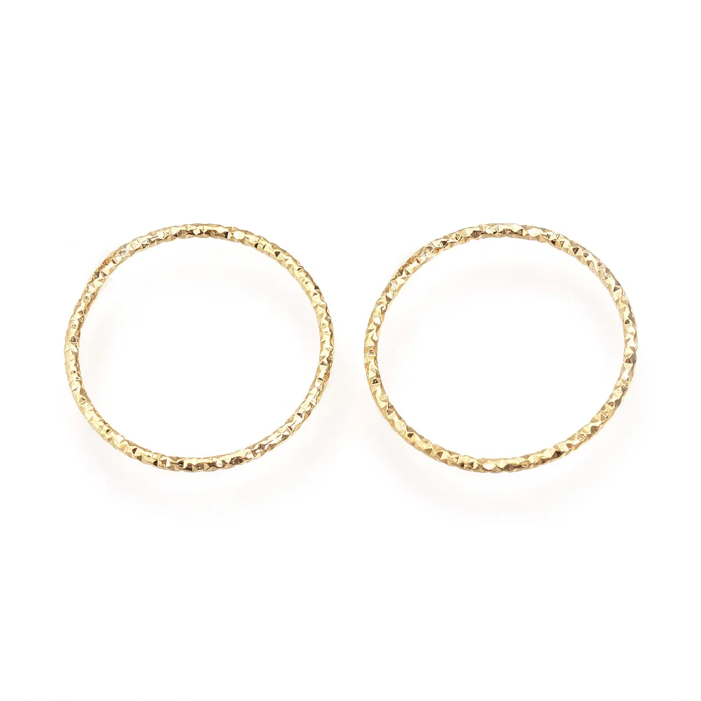 100pcs Brass Linking Rings Soldered Real 18K Gold Plated for Earring Necklace Diy Jewelry Accessories 12mm 18mm 30mm 40mm  Decor