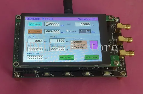 

ADF5355 module 3.5 inch capacitive color screen, RF signal source VCO microwave frequency synthesizer, original