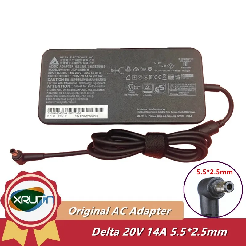 

New Original Delta ADP-280BB B A18-280P1A 280W 20V 14A AC Adapter Laptop Charger for Gigabyte AORUS 15X ASF/RTX4070 Power Supply