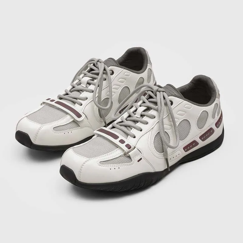 Summer retro spliced mesh men training shoes breathable lightweight jogging student leisure sports commuting shoes