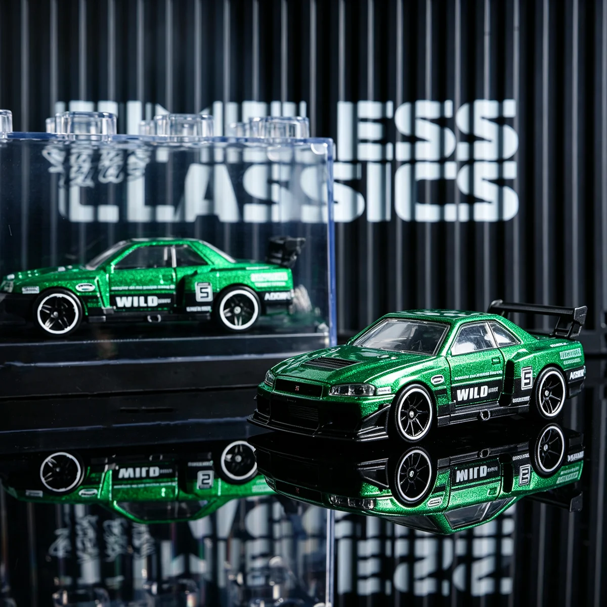 Skyline GT‑R R32 Racing Car, Super Silhouette Drift Coupe Replica, Diecast Alloy Vehicle Model, Collectible Ornament
