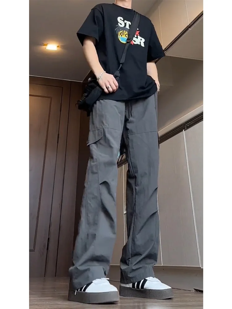 

ay Qui Dry Paratrooper Pants Men's Summer Thin American Functional Outdoor Mountain Climbing Trousers Straight Workwear L...